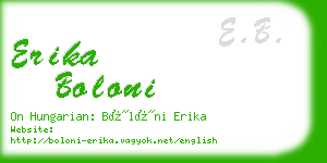 erika boloni business card